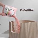 【PoPoLitter】 Cat Litter Tofu Cat Litter Best Cat Litter Natural Clumping Tofu Cat Litter 5.5lb/88oz 5 Scents (Peach, 1 Pack)