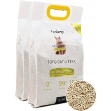 【PoPoLitter】Natural Soy Litter Tofu Cat Litter Clumping Flushable Litter Ultra Absorbent and Fast Drying Zero Dust Low Tracking, Unscented, 2 Pack