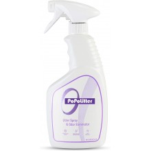  【PoPoLitter】Litter Odor Eliminator - Permanently Eliminate Litter Odors with Best Patented Molecular Technology - Pet Safe & Works on all types of litter, 16oz (Over 400 Sprays)